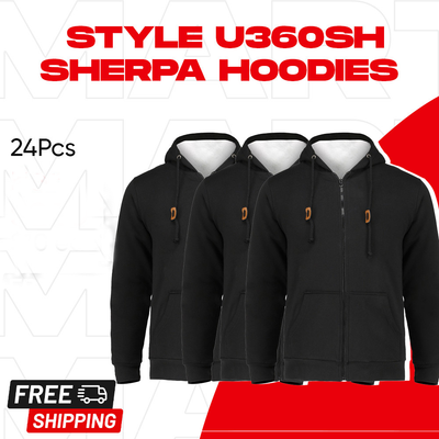 Lot Of 24 Heavy Sherpa Hoodies - LotU360SH