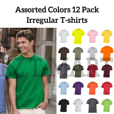 IR Blank Irregular Mill Grade T-shirts Assorted (12 PC Pack)