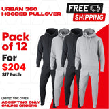 Lot Of 12 Urban 360 Adult Heavy Blend 7.75 oz., 55/45 Hood Pullover Sets
