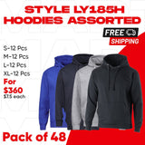 Lot of 48 LyfeLyke Adult Heavy Blend 7.75 oz., 55/45 Promo Hoodie