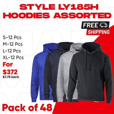 Lot of 48 LyfeLyke Adult Heavy Blend 7.75 oz., 55/45 Promo Hoodie