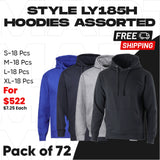 Lot of 72 LyfeLyke Adult Heavy Blend 7.75 oz., 55/45 Promo Hoodie